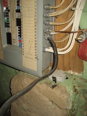 Unsecured Electrical Cable at Main Panel